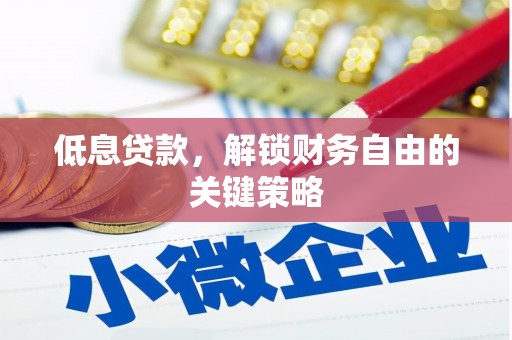 剑河低息贷款，解锁财务自由的关键策略
