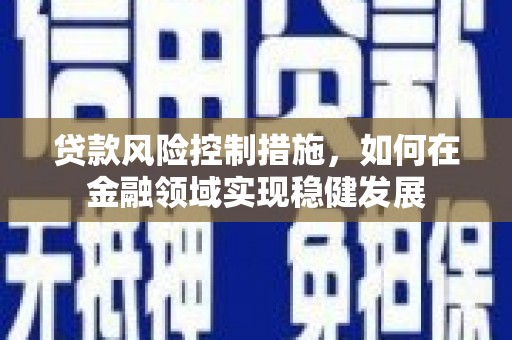 大溪贷款风险控制措施，如何在金融领域实现稳健发展