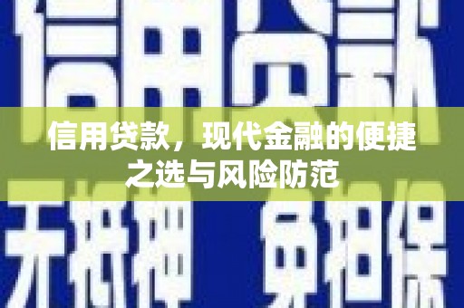 保定信用贷款，现代金融的便捷之选与风险防范