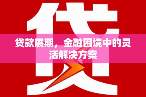 武侯贷款展期，金融困境中的灵活解决方案