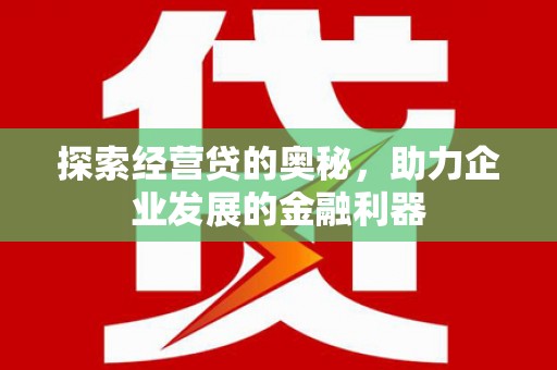 洱源探索经营贷的奥秘，助力企业发展的金融利器