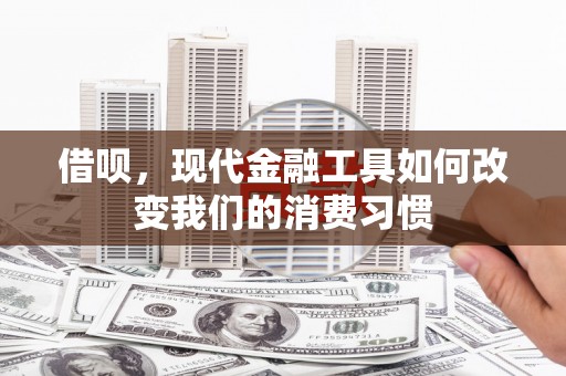 平顶山借呗，现代金融工具如何改变我们的消费习惯