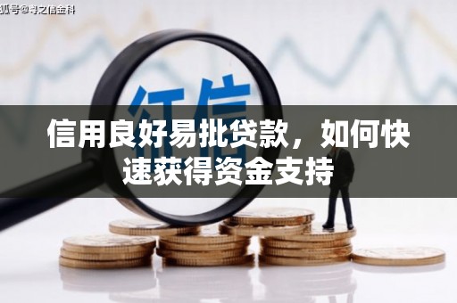 清河信用良好易批贷款，如何快速获得资金支持