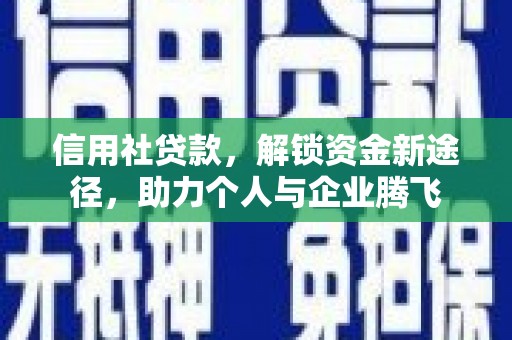 天涯信用社贷款，解锁资金新途径，助力个人与企业腾飞