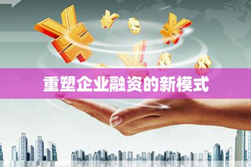 永新重塑企业融资的新模式