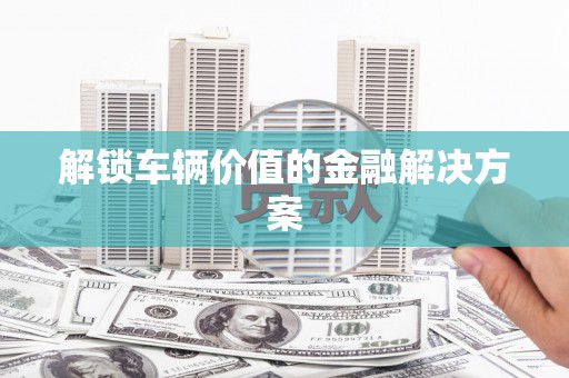 溪州解锁车辆价值的金融解决方案